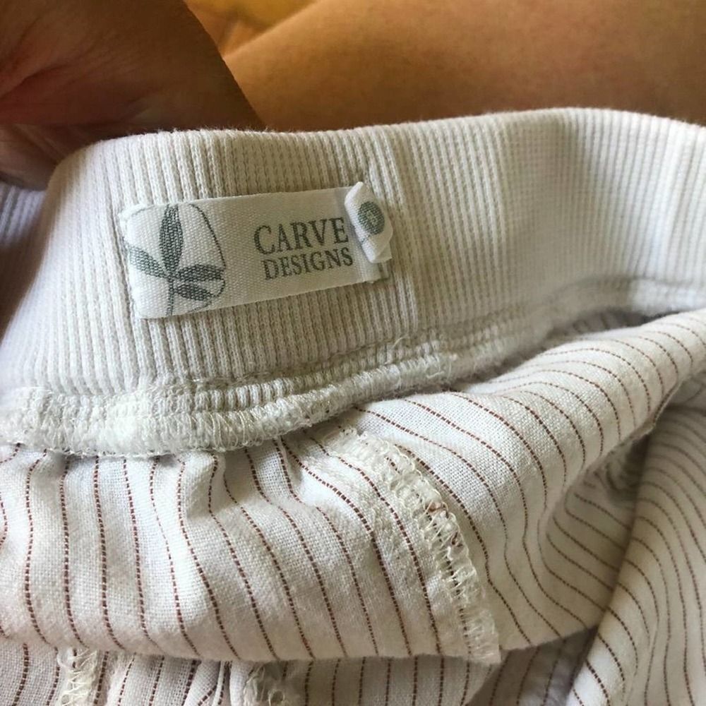 Carve Designs Womens Size 8 Linen Blend Subtle Stripe Shorts Crean Casual Summer - Picture 9 of 10